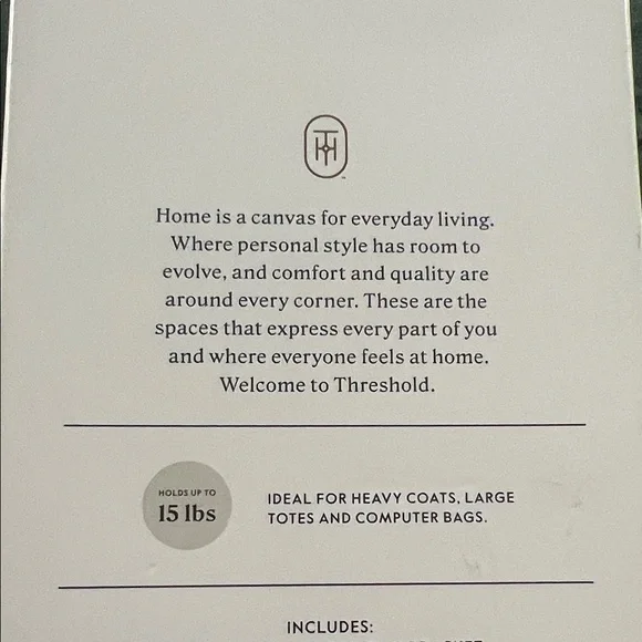 Set of 2 Threshold Matte Black Double Wall Hook | Modern | NWT - Picture 3 of 3